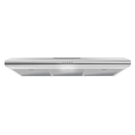Streamline 36 in. Consoli Ducted Undermount 80 CFM Range Hood in Brushed Stainless Steel T-10711-1-DT